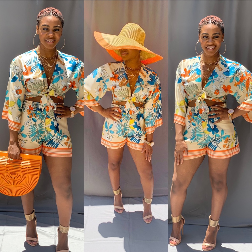 Paradise Two Piece Shirt and Shorts Set